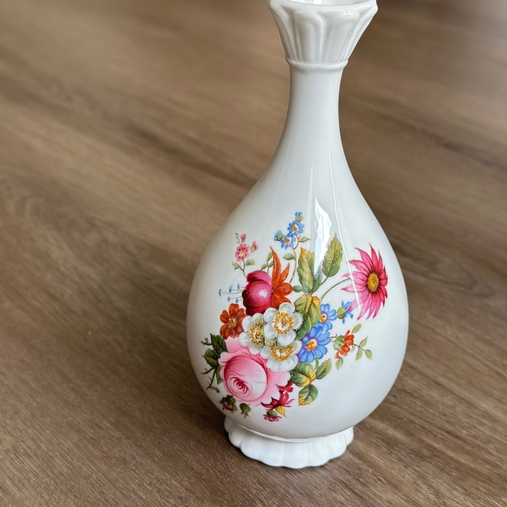 Floral COALPORT Porcelain Vintage Vase